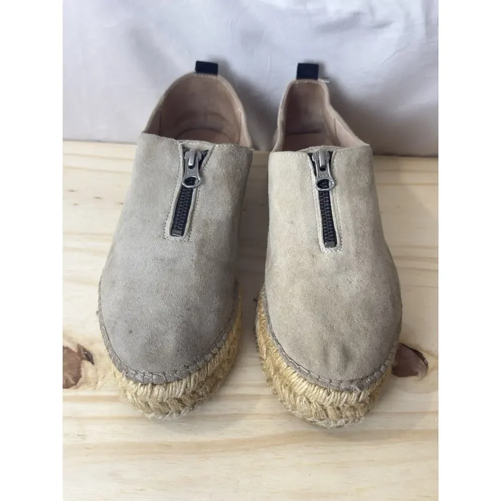 Eric Michael Serena Womens Brown Nubuck Espadrille Platform Shoes Size 39/8.5-9